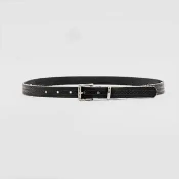 Smalle ceintuur zwarte brandslang | Narrow Nero