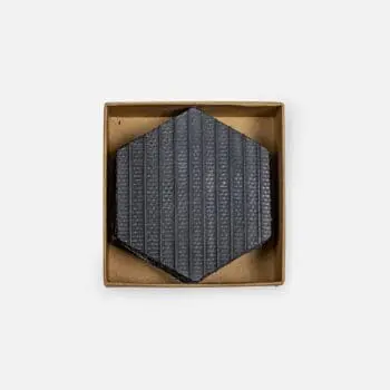 Hexagon onderzetters set zwart