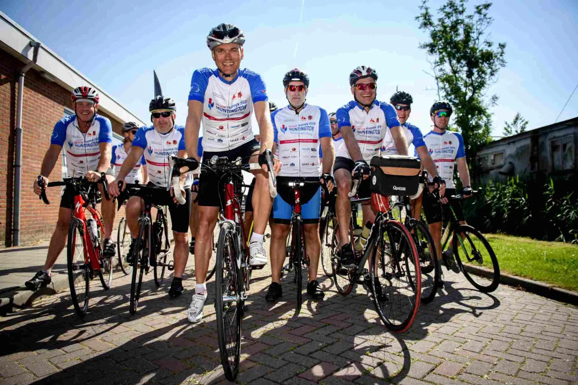 fietsen in de stijd tegen de ziekte van Huntington